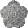 Ekena Millwork CM25SHUWC Shell Ceiling Medallion, Ultra Pure White Crackle, 25 5/8"OD x 1"P view 1