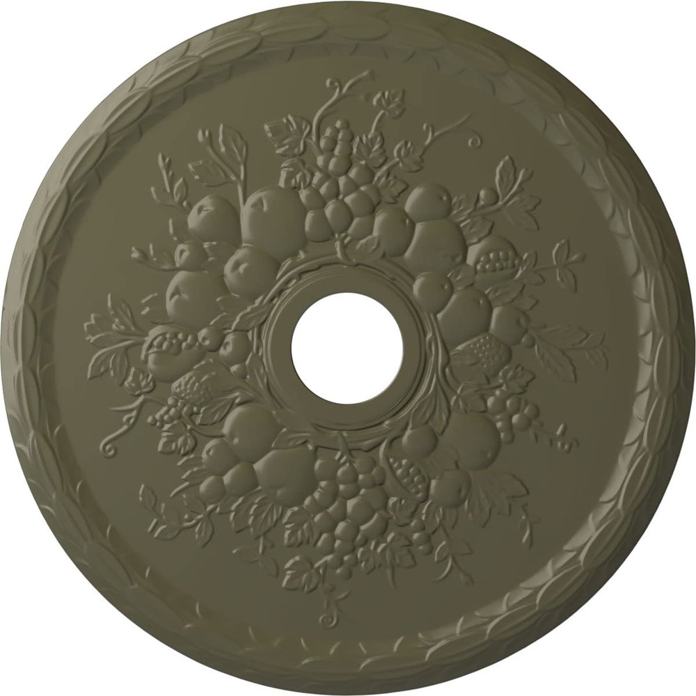 Ekena Millwork CM22GRPTF Grape Ceiling Medallion, 22 5/8 OD x 3 5/8 ID x 5/8 P, Painted Turtle