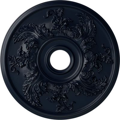 Ekena Millwork CM23ACMDF 23 OD x 4 5/8 ID x 1 7/8 P Acanthus Twist Ceiling Medallion (fits Canopies up to 8 3/8), Hand-Painted, Midnight Dream