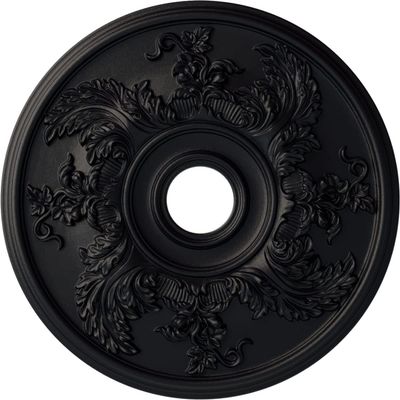 Ekena Millwork CM23ACSGS 23 OD x 4 5/8 ID x 1 7/8 P Acanthus Twist Ceiling Medallion fits Canopies up to 8 3/8, Steel Gray