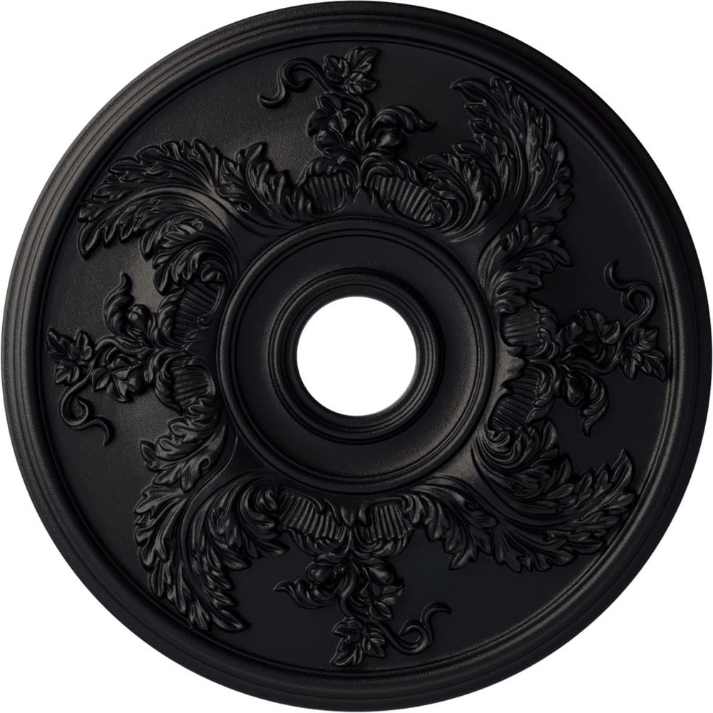 Ekena Millwork CM23ACSGS 23 OD x 4 5/8 ID x 1 7/8 P Acanthus Twist Ceiling Medallion fits Canopies up to 8 3/8, Steel Gray