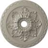 Ekena Millwork CM23BOPWS 23 5/8 OD x 3" ID x 2" P Bordeaux Deluxe Ceiling Medallion (fits Canopies up to 4"), Hand-Painted, Pearl White view 1