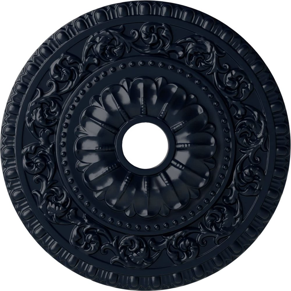 23 1/2"OD x 3 1/2"ID x 2 1/8"P Vaduz Ceiling Medallion (Fits Canopies up to 3 1/2"), Hand-Painted Midnight Dream