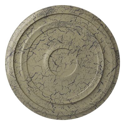 24 3/8"OD x 1 1/8"P Traditional Reece Ceiling Medallion (Fits Canopies up to 5 7/8"), Hand-Painted Castle Stone Crackle