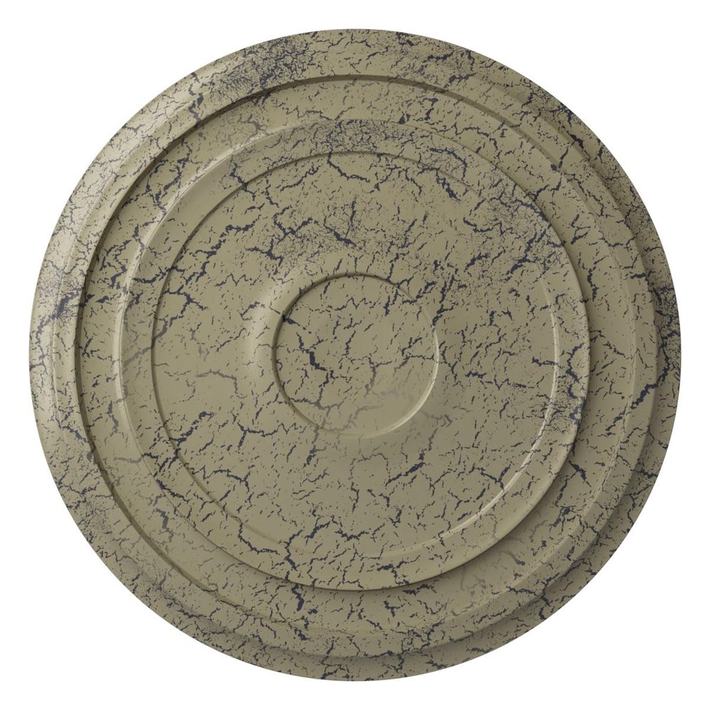 24 3/8"OD x 1 1/8"P Traditional Reece Ceiling Medallion (Fits Canopies up to 5 7/8"), Hand-Painted Castle Stone Crackle
