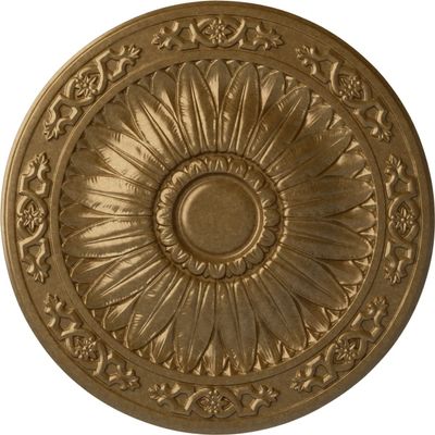 Ekena Millwork CM20LUPAS Lunel Ceiling Medallion, 20 1/4 OD x 1 1/2 P, Pale Gold