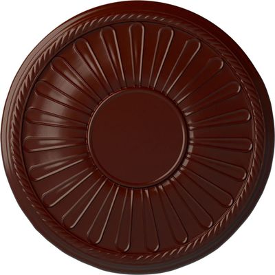 Ekena Millwork CM22LNBMF 19 7/8 OD x 1 1/4 P Leandros Ceiling Medallion fits Canopies up to 6 3/8, Brushed Mahogany