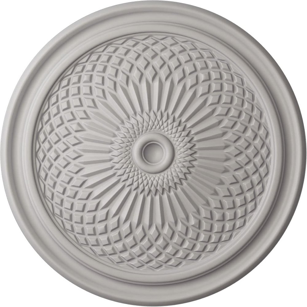 Ekena Millwork CM22TNUWF Trinity Ceiling Medallion, 22" OD x 1 3/4 P, Ultra Pure White