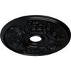 Ekena Millwork CM23ACBLF Ceiling Medallion, Jet Black view 2