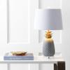 JONATHAN Y Pineapple Ceramic Table Lamp Bedside Nightstand 23", Gray/Gold view 2