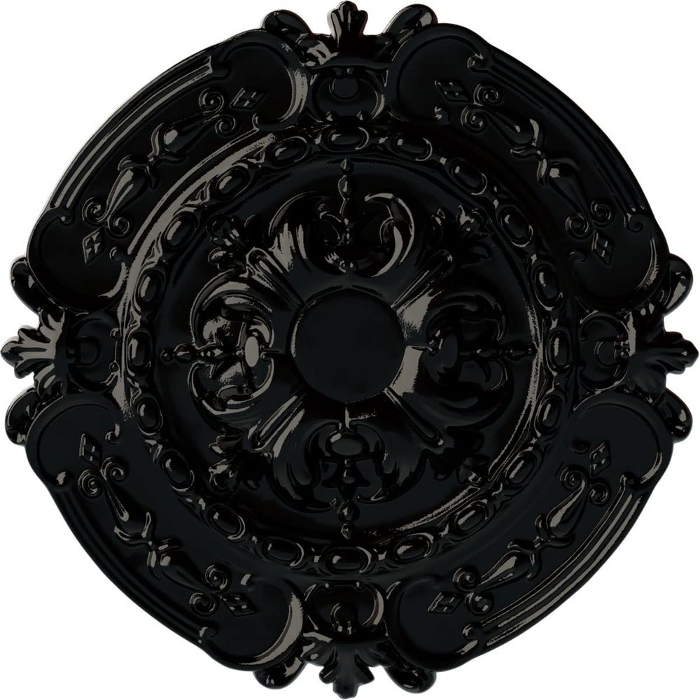 Ekena Millwork CM17SOBPSDecorative Ceiling Medallions Modeled After Original Historical Patterns & Designs, Black Pearl