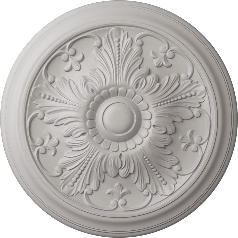 Ekena Millwork CM17VIUWFDecorative Ceiling Medallions Modeled After Original Historical Patterns & Designs, Ultra Pure White