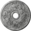 Ekena Millwork CM23ACUWC 23 OD x 4 5/8 ID x 1 7/8 P Acanthus Twist Ceiling Medallion (fits Canopies up to 8 3/8), Hand-Painted, Ultra Pure White Crackle view 1
