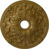 Ekena Millwork CM23JABLF 23 5/8 OD x 3 ID x 2 1/8 P Jamie Ceiling Medallion (fits Canopies up to 3 7/8), Hand-Painted, Jet Black view 1