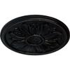 Ekena Millwork CM23KABLF Kaya Ceiling Medallion, 23 5/8 OD x 1 1/2 P, Jet Black view 2