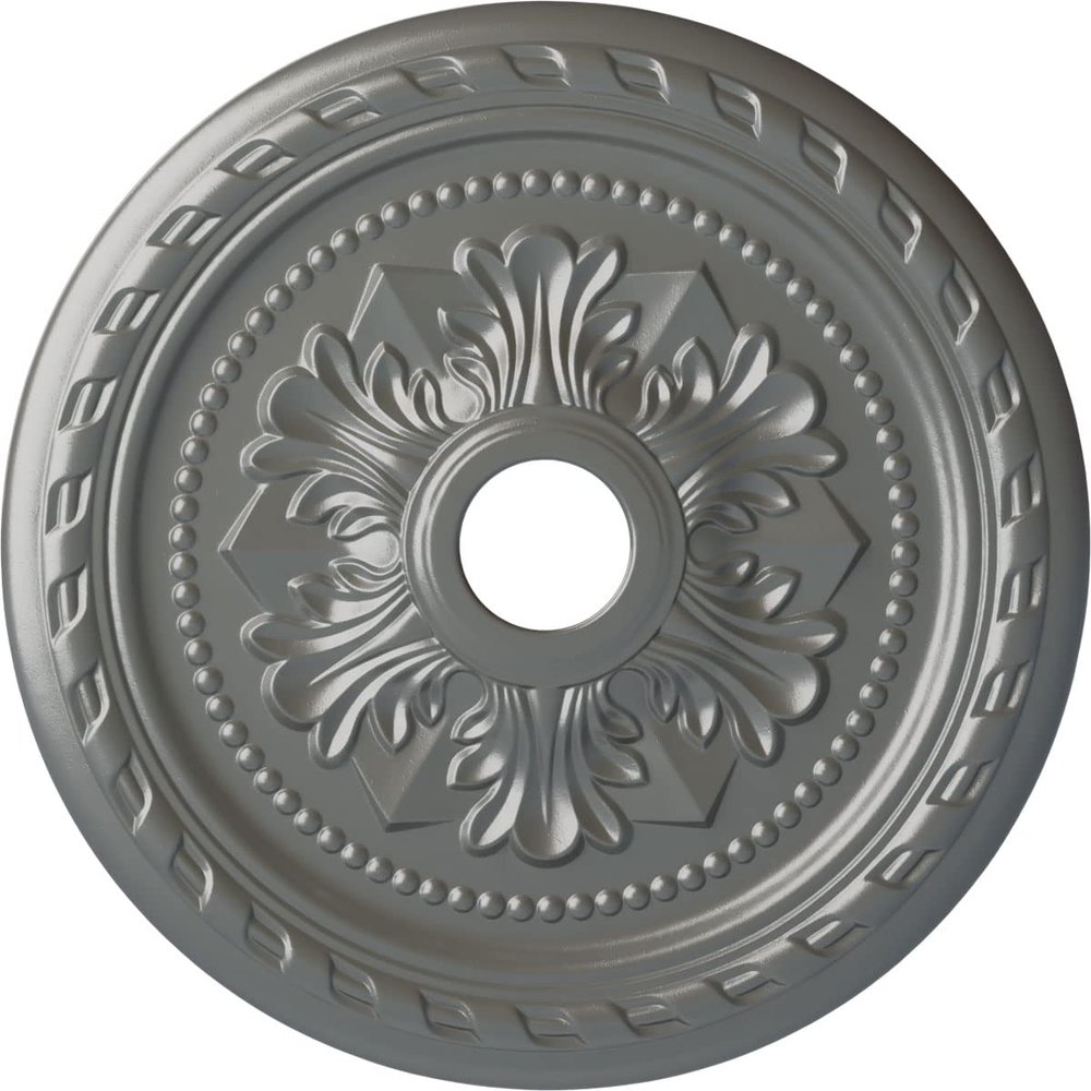 Ekena Millwork CM23PMSLS Palmetto Ceiling Medallion, Silver, 23 5/8"OD x 3 5/8"ID x 1 5/8"P
