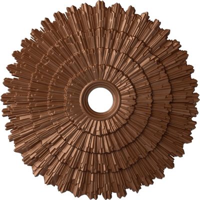 Ekena Millwork CM24ENPOS 24-3/4" x 3-1/4" x 1-7/8" Eryn Ceiling Medallion, Polished Copper