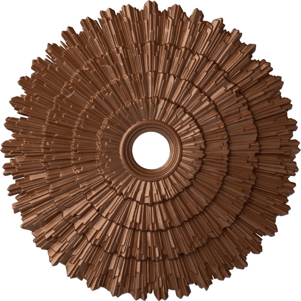 Ekena Millwork CM24ENPOS 24-3/4" x 3-1/4" x 1-7/8" Eryn Ceiling Medallion, Polished Copper