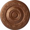 Ekena Millwork CM24NAPOS - 24 1/4"OD x 2"P Neuveau Ceiling Medallion (Fits Canopies up to 6 3/8") - Ceiling Medallion, Polished Copper view 1