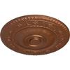 Ekena Millwork CM24NAPOS - 24 1/4"OD x 2"P Neuveau Ceiling Medallion (Fits Canopies up to 6 3/8") - Ceiling Medallion, Polished Copper view 2