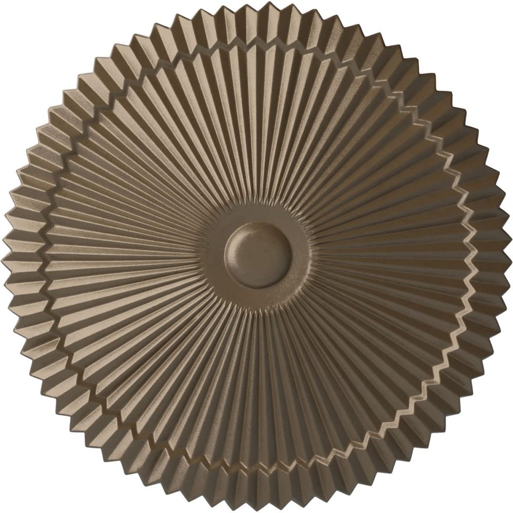 Ekena Millwork CM24SHWSS - 24"OD x 3"P Shakur as Ceiling Medallion (Fits Canopies up to 5") - Ceiling Medallion, Warm Silver