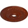 24"OD x 4"ID x 1 1/2"P Swindon Ceiling Medallion (Fits Canopies up to 6 1/8"), Hand-Painted FireBrick view 2