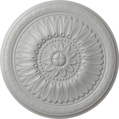 Ekena Millwork CM24TEFRF - 24"OD x 1 5/8"P Temple Ceiling Medallion (Fits Canopies up to 9 1/4") - Ceiling Medallion, Frost