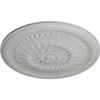 Ekena Millwork CM24TEFRF - 24"OD x 1 5/8"P Temple Ceiling Medallion (Fits Canopies up to 9 1/4") - Ceiling Medallion, Frost view 2
