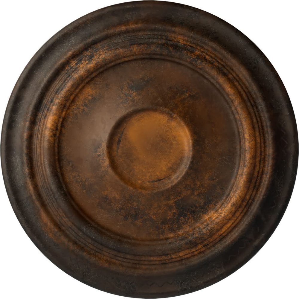 24 3/8"OD x 1 1/2"P Traditional Ceiling Medallion (Fits Canopies up to 5 1/2"), Hand-Painted Rust