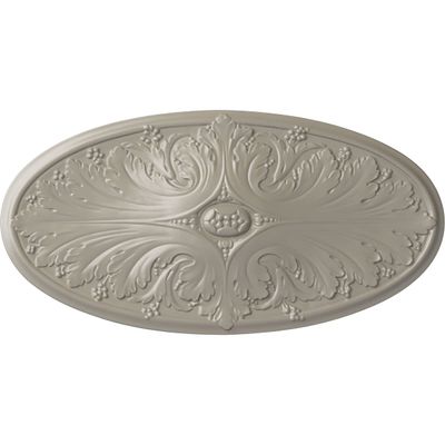 Ekena Millwork CM24X12MAPWS Cm24X12Mapws Madrid Ceiling Medallion, Pearl White