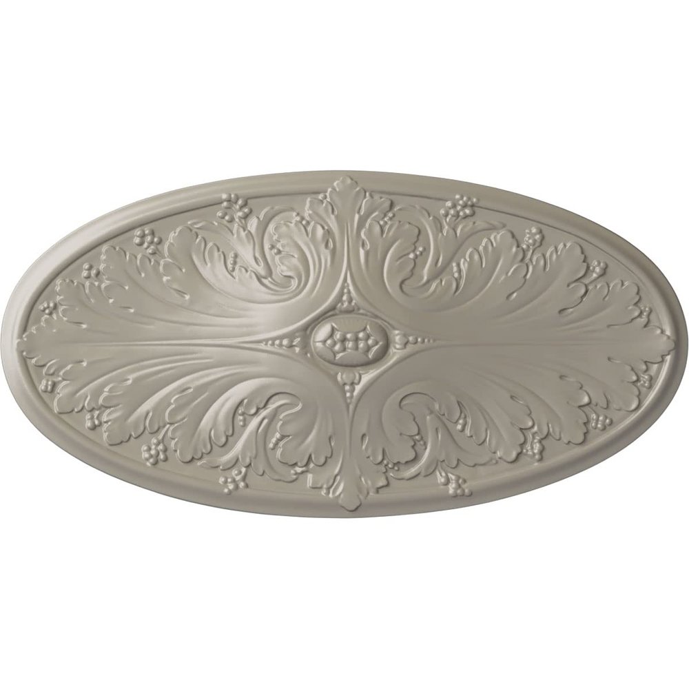 Ekena Millwork CM24X12MAPWS Cm24X12Mapws Madrid Ceiling Medallion, Pearl White