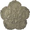 25 5/8"OD x 1"P Shell Ceiling Medallion, Hand-Painted Castle Stone Crackle view 1
