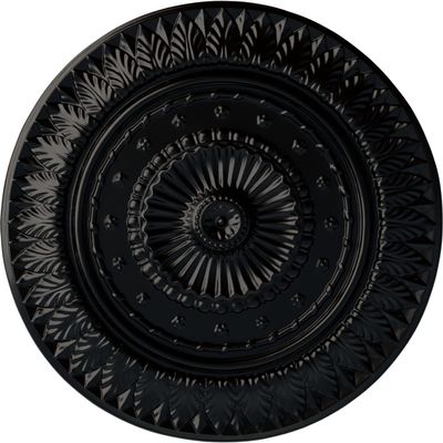 Ekena Millwork CM26CSBLF Cm26Csblf Christopher Ceiling Medallion, 26-5/8" X 2-1/4", Jet Black