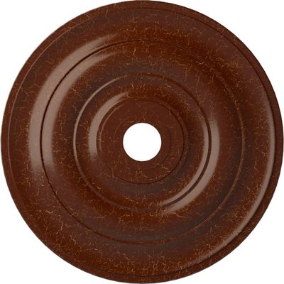 Ekena Millwork CM26JEBMC Jefferson Ceiling Medallion, 26 1/2"OD x 3 5/8"ID x 1 1/2"P (Fits Canopies up to 5"), Hand-Painted Burnished Mahogany Crackle