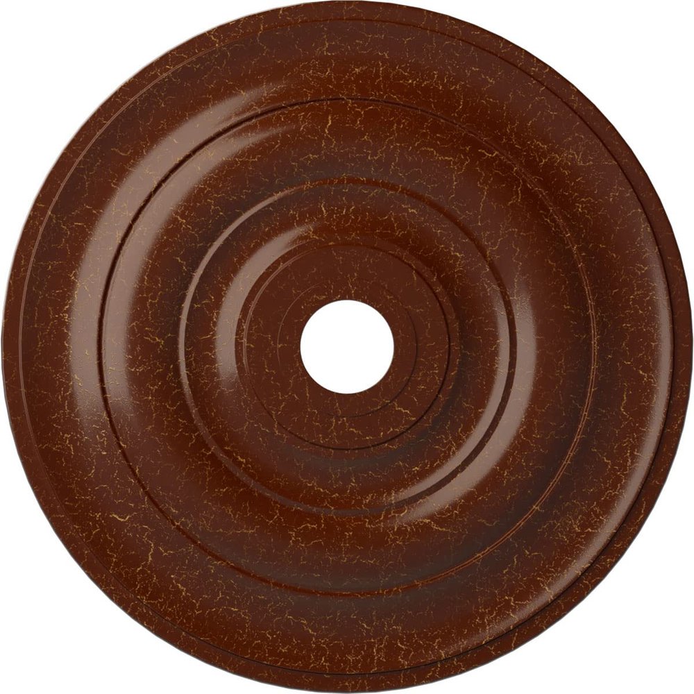 Ekena Millwork CM26JEBMC Jefferson Ceiling Medallion, 26 1/2"OD x 3 5/8"ID x 1 1/2"P (Fits Canopies up to 5"), Hand-Painted Burnished Mahogany Crackle