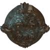 Ekena Millwork CM26MRBBS - 26 3/8"W x 17 1/4"H x 1 3/4"P Marcella Ceiling Medallion (Fits Canopies up to 3") - Ceiling Medallion, Bronze Blue Patina view 2