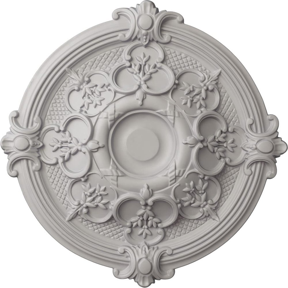 Ekena Millwork CM17HAUWFDecorative Ceiling Medallions Modeled After Original Historical Patterns & Designs, Ultra Pure White