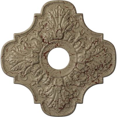 Ekena Millwork CM17PEGDCDecorative Ceiling Medallions Modeled After Original Historical Patterns & Designs, Gobi Desert Crackle