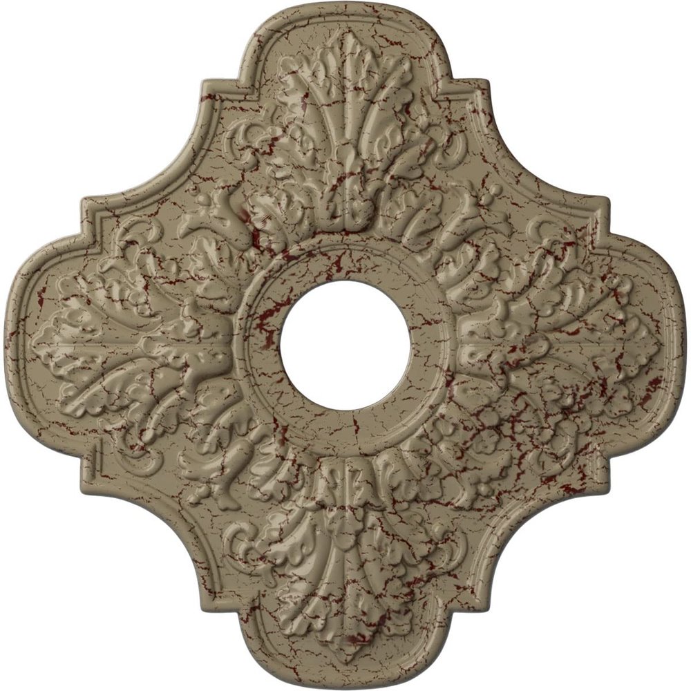 Ekena Millwork CM17PEGDCDecorative Ceiling Medallions Modeled After Original Historical Patterns & Designs, Gobi Desert Crackle