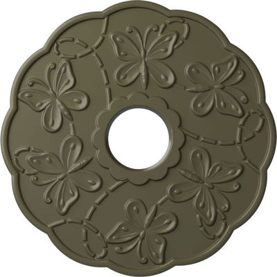Ekena Millwork CM17TSPTFDecorative Ceiling Medallions Modeled After Original Historical Patterns & Designs, Painted Turtle