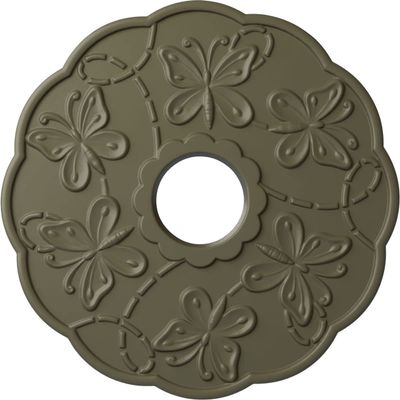 Ekena Millwork CM17TSSSFDecorative Ceiling Medallions Modeled After Original Historical Patterns & Designs, Spartan Stone