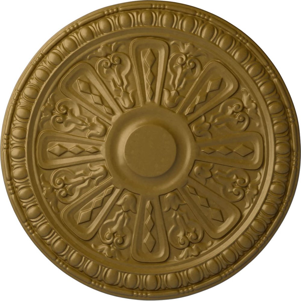 Ekena Millwork CM18RA2GLS Raymond Ceiling Medallion, 18" OD x 1 1/4 P, Gold