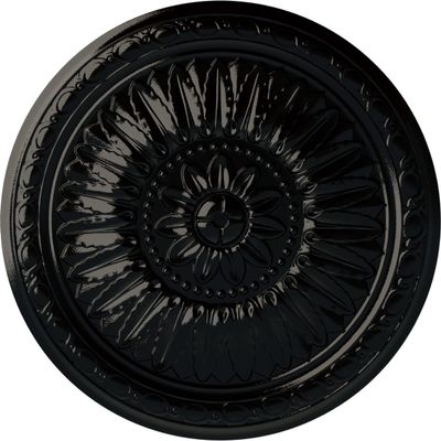 Ekena Millwork CM24TEBPS 24" x 1-5/8" Temple Ceiling Medallion, Black Pearl