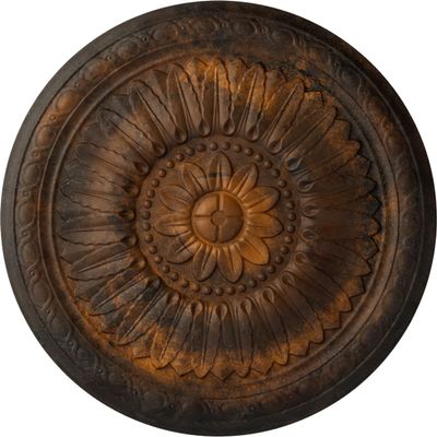Ekena Millwork CM24TERUS Temple Ceiling Medallion, Rust, 24"OD x 1 5/8"P