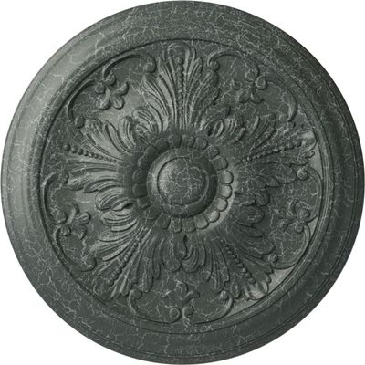 Ekena Millwork CM17VIAGCDecorative Ceiling Medallions Modeled After Original Historical Patterns & Designs, Athenian Green Crackle