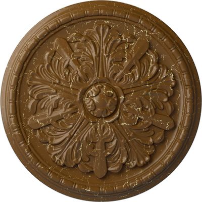 Ekena Millwork CM17WASTC - Washington - Ceiling Medallion, Smokey Topaz Crackle