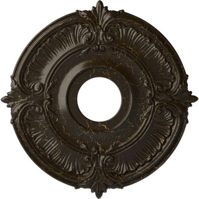 Ekena Millwork CM18ATSHCDecorative Ceiling Medallions Modeled After Original Historical Patterns & Designs, Stone Hearth Crackle