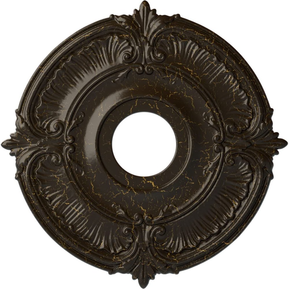 Ekena Millwork CM18ATSHCDecorative Ceiling Medallions Modeled After Original Historical Patterns & Designs, Stone Hearth Crackle