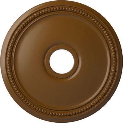 Ekena Millwork CM18DISTF Diane Ceiling Medallion, 18"OD x 3 5/8"ID x 1 1/8"P (Fits Canopies up to 5 3/8"), Hand-Painted Smokey Topaz