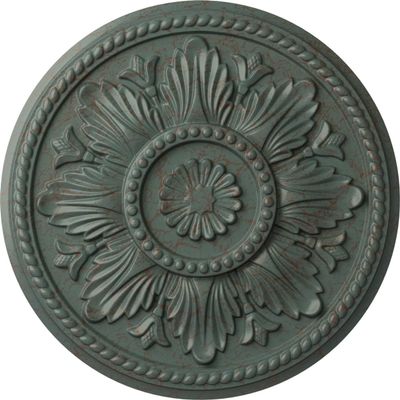Ekena Millwork CM18EDCBC Edinburgh Ceiling Medallion, Cloud Burst Crackle